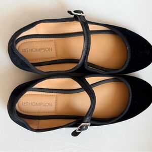 12Thompson Macy’s Black Mary Jane Strap Flats